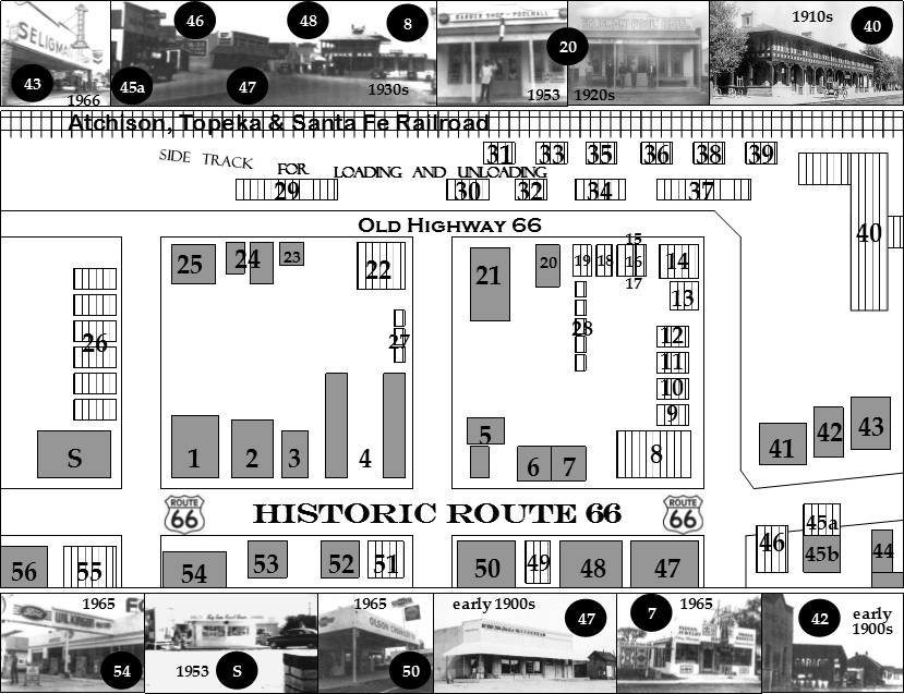 Historic Seligman Arizona Walking Tour Map